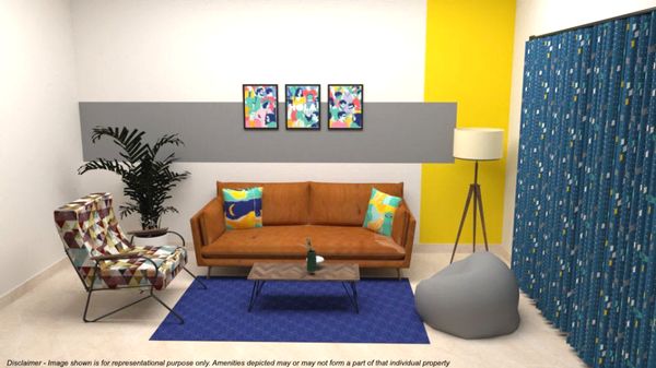 Living Area - Studio 21 PDA05 Apartment in Hadaspar, Pune