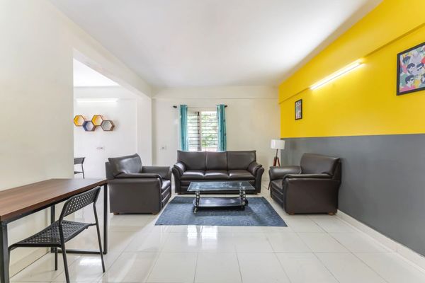 Living Area - Studio 21 BHA03 Apartment in HSR Layout, Bengaluru